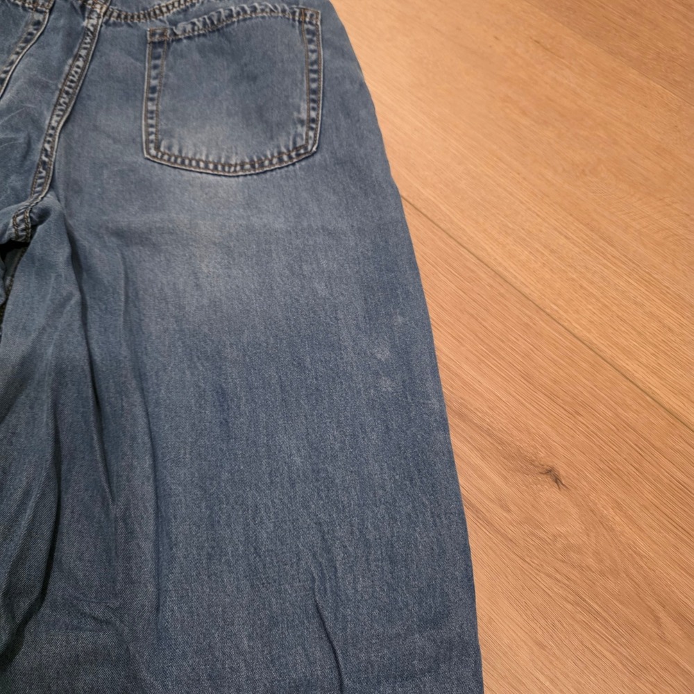 OAT New York Women Wide Leg Lyocell Denim Jeans Medium Wash Size 10/30 90s Style - Picture 9 of 10